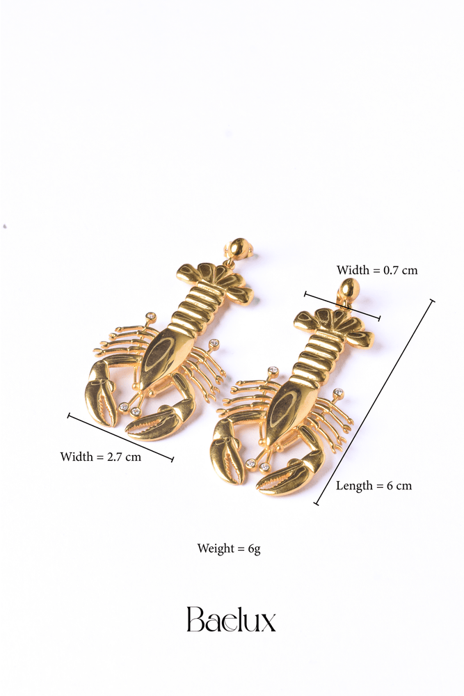 Dali Lobster Fantasy Earrings - Baelux